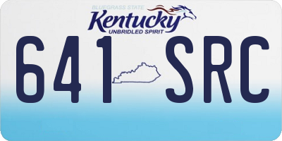 KY license plate 641SRC