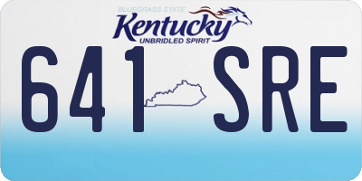 KY license plate 641SRE