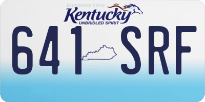 KY license plate 641SRF