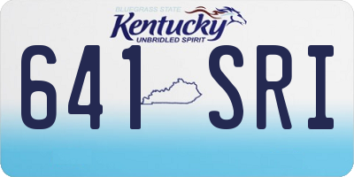 KY license plate 641SRI