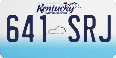 KY license plate 641SRJ
