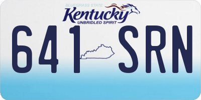 KY license plate 641SRN