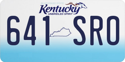 KY license plate 641SRO