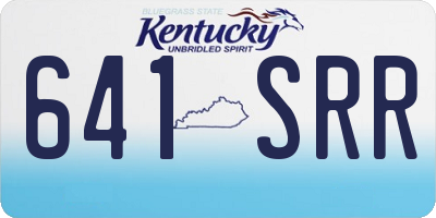 KY license plate 641SRR