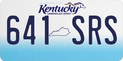 KY license plate 641SRS