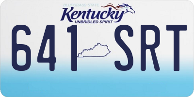 KY license plate 641SRT