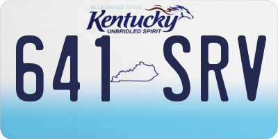 KY license plate 641SRV