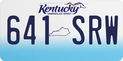 KY license plate 641SRW