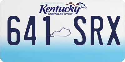 KY license plate 641SRX