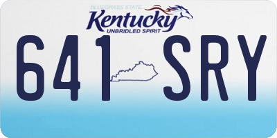 KY license plate 641SRY