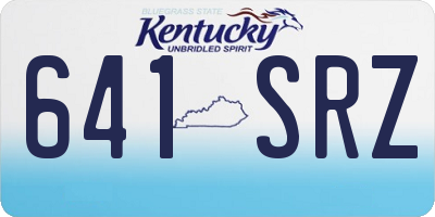 KY license plate 641SRZ