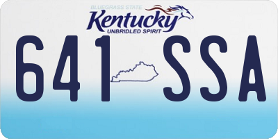 KY license plate 641SSA