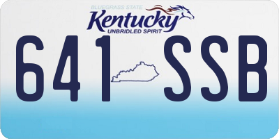 KY license plate 641SSB