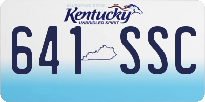 KY license plate 641SSC