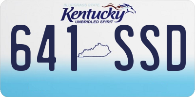 KY license plate 641SSD