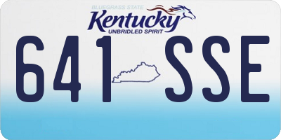 KY license plate 641SSE