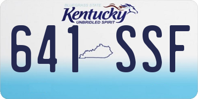 KY license plate 641SSF