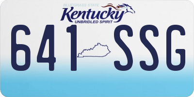 KY license plate 641SSG