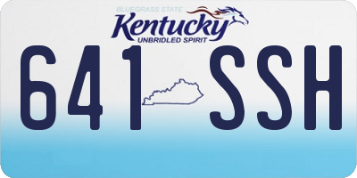 KY license plate 641SSH