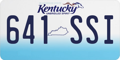KY license plate 641SSI