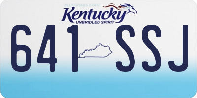 KY license plate 641SSJ