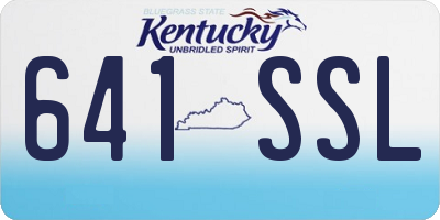 KY license plate 641SSL