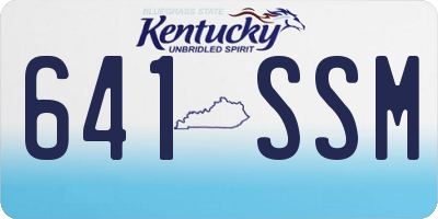 KY license plate 641SSM