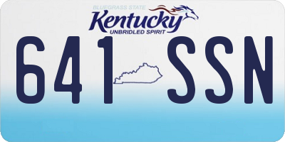 KY license plate 641SSN