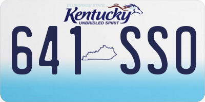 KY license plate 641SSO