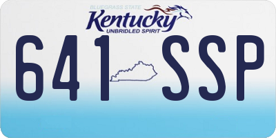 KY license plate 641SSP
