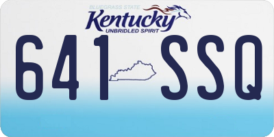KY license plate 641SSQ
