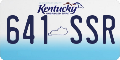 KY license plate 641SSR