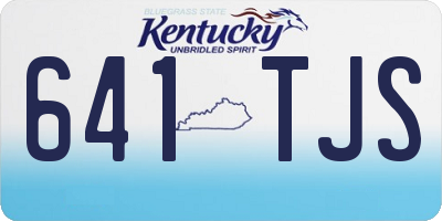 KY license plate 641TJS
