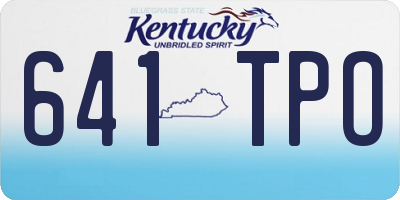 KY license plate 641TPO