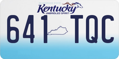KY license plate 641TQC