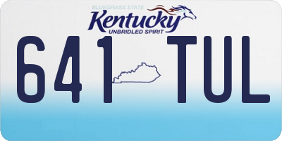 KY license plate 641TUL