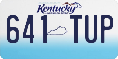KY license plate 641TUP
