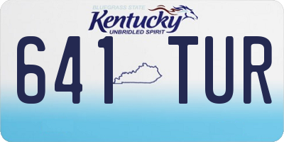 KY license plate 641TUR