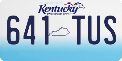 KY license plate 641TUS