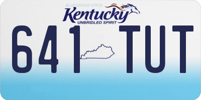 KY license plate 641TUT
