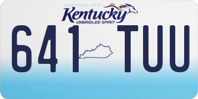 KY license plate 641TUU
