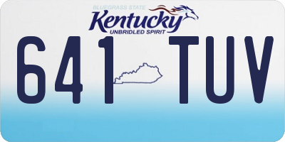 KY license plate 641TUV