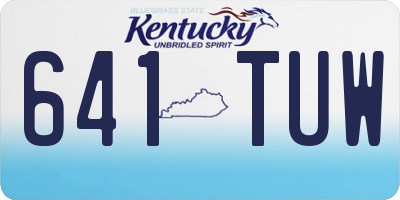 KY license plate 641TUW
