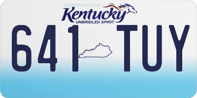 KY license plate 641TUY