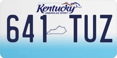 KY license plate 641TUZ