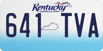 KY license plate 641TVA
