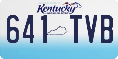 KY license plate 641TVB