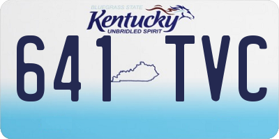 KY license plate 641TVC