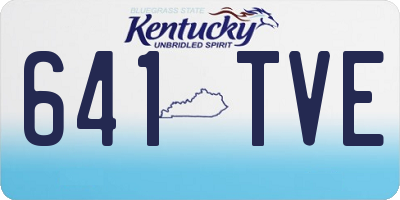 KY license plate 641TVE