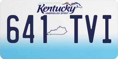 KY license plate 641TVI